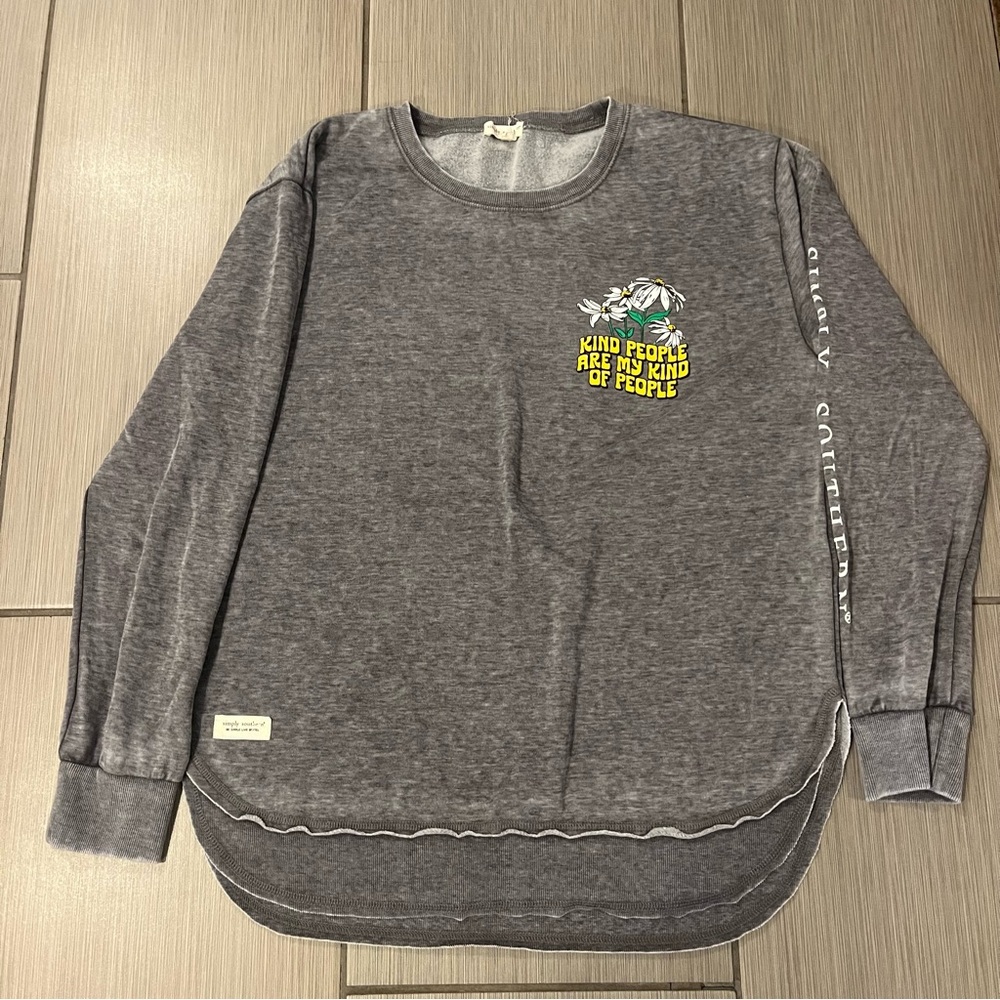 NWOT Simply Southern Long Sleeve Light Crew Neck